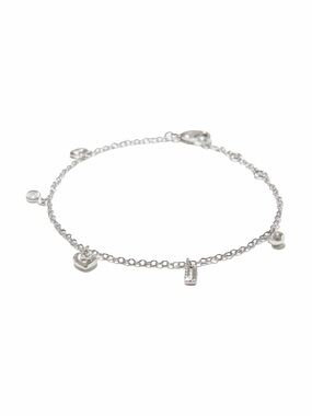 Coach Silver Charm Bracelet With Logo Heart And Brand Hang Tag NWT/In Pouch